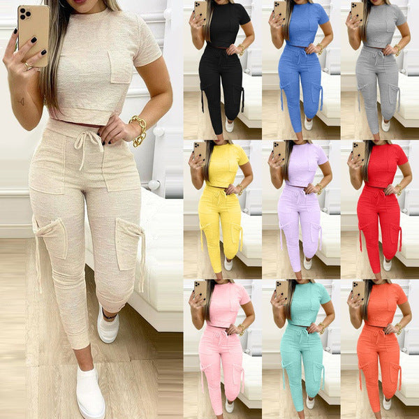Damenmode Schmale Top Kordelzug Latzhose