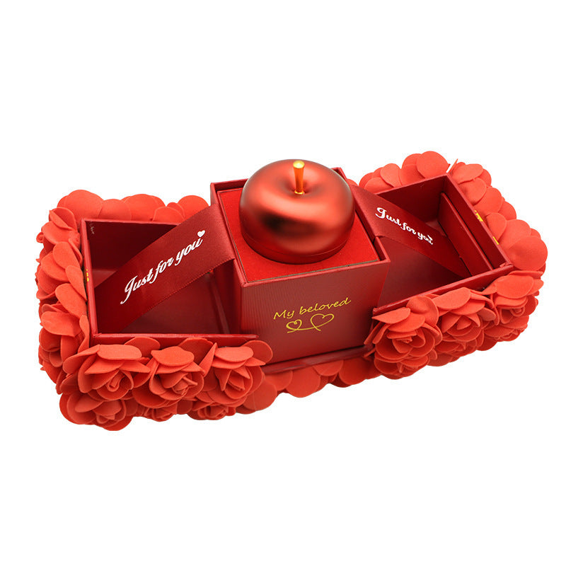 Valentinstagsgeschenk – Seifenrosen-Box mit Kristallanhänger und Ewiger-Blumen-Schmuckbox - FashionGlam