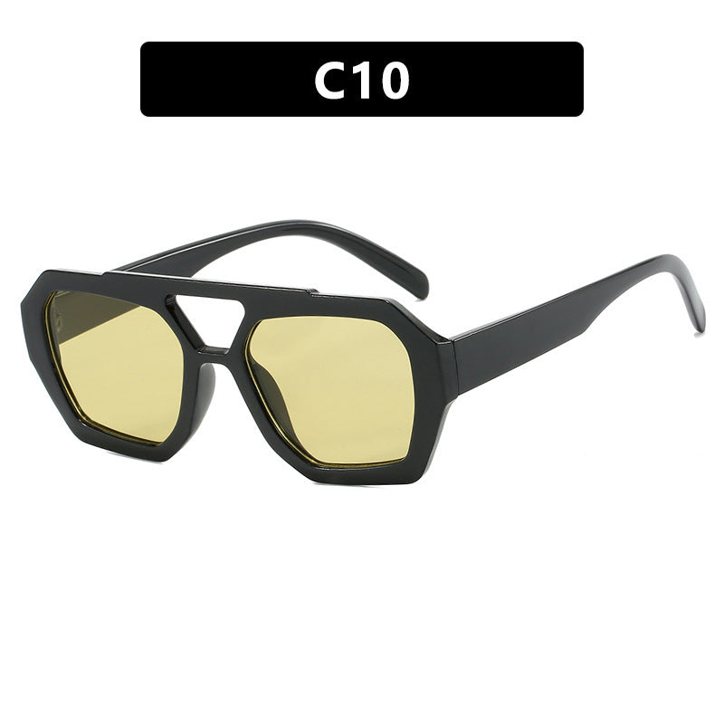 Großer Rand Sonnenbrille mit Doppelstrahl