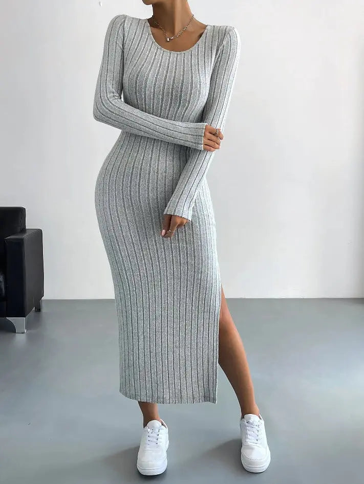 Gestricktes Langes Damenkleid