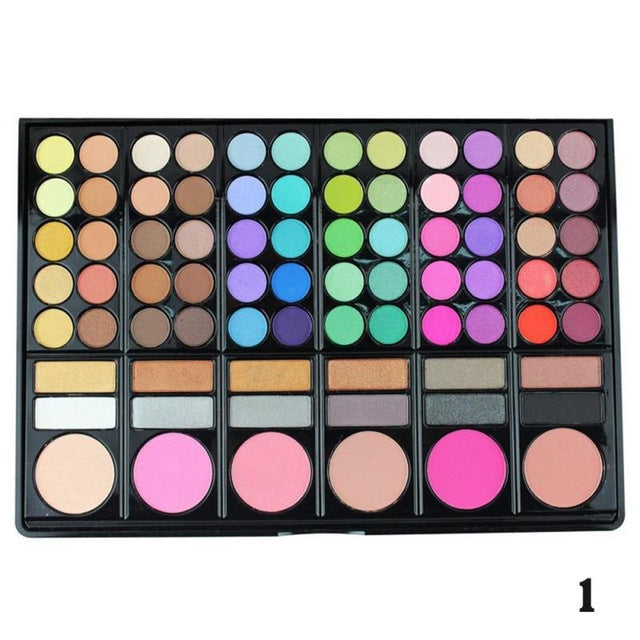 Lidschatten-Palette mit 78 Farben: Matte & Schimmer