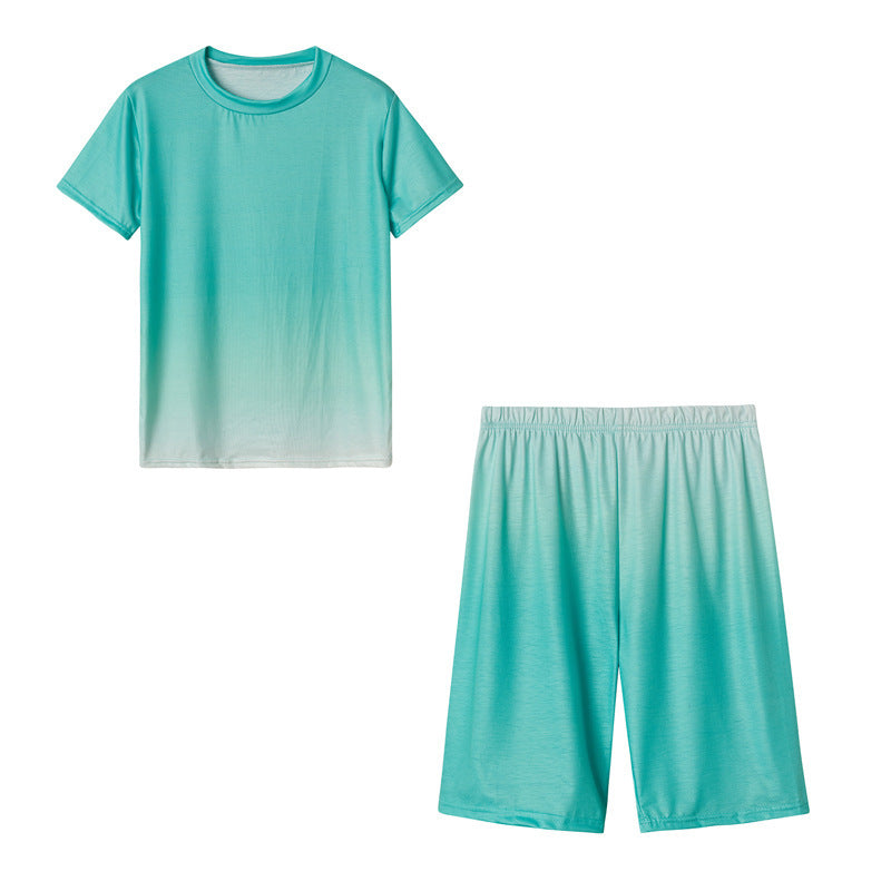Freizeit-Gradienten-Kurzarm-Shorts Set