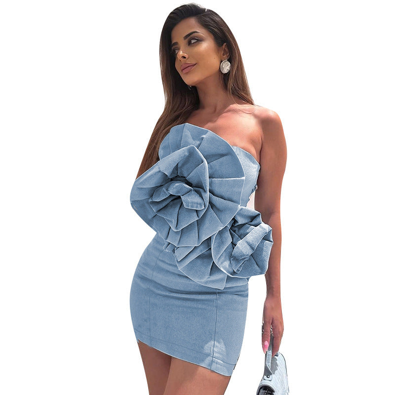 Damen Neue Bandeau Schmal Geschnittener Hüftrock