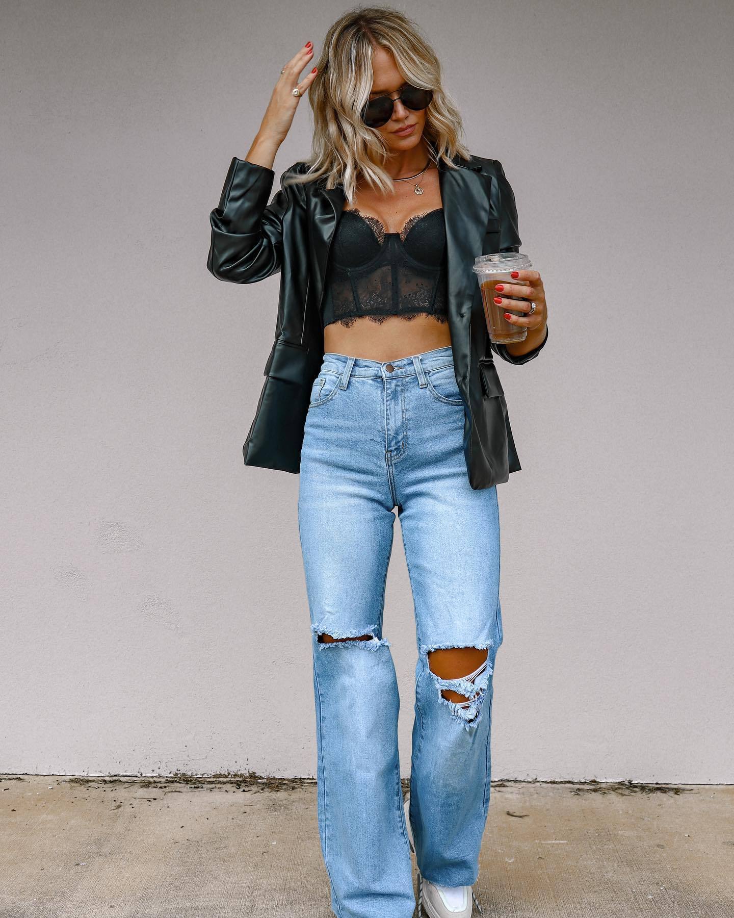 Damen Hose mit Löchern