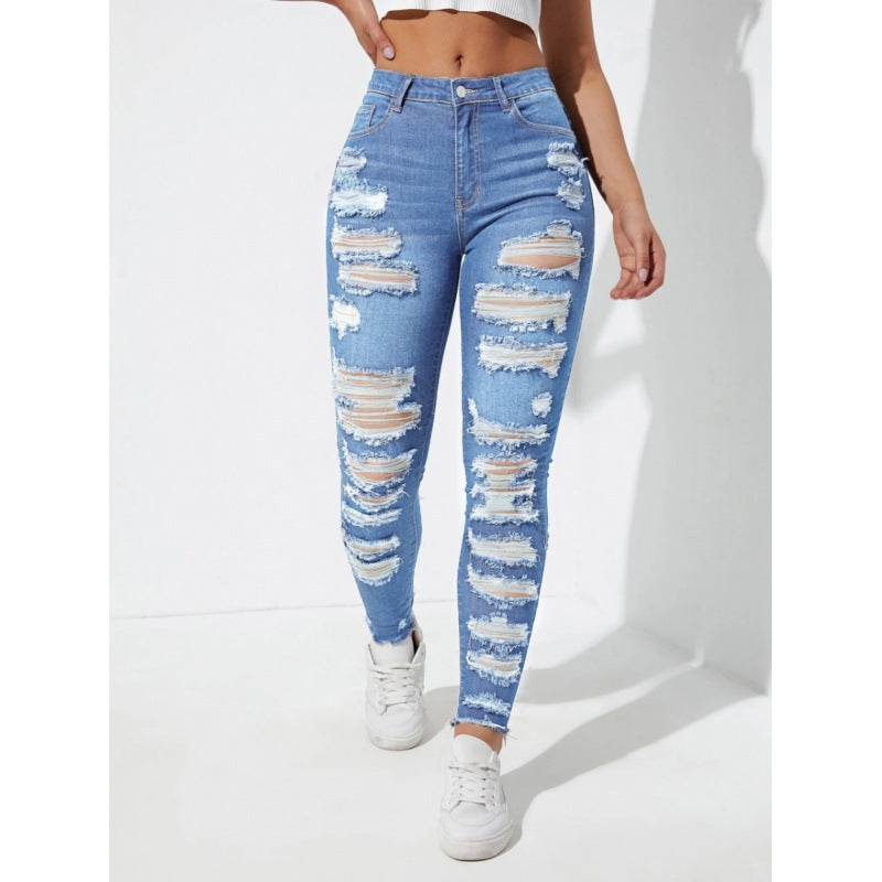 Damen High-Waist Denim Jeans