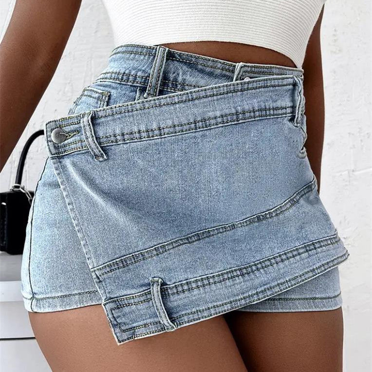 Denim-Rock Leggings Short
