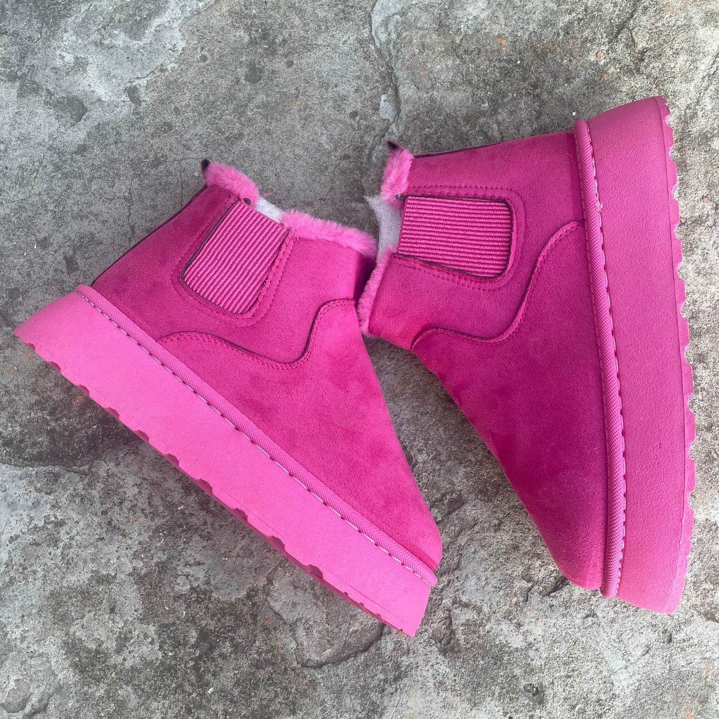 Damen Mode Flache Dicke Baumwoll Schneestiefel