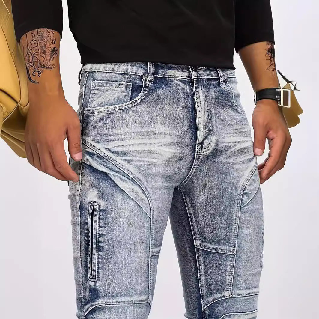 Retro Motorradjeans für Herren