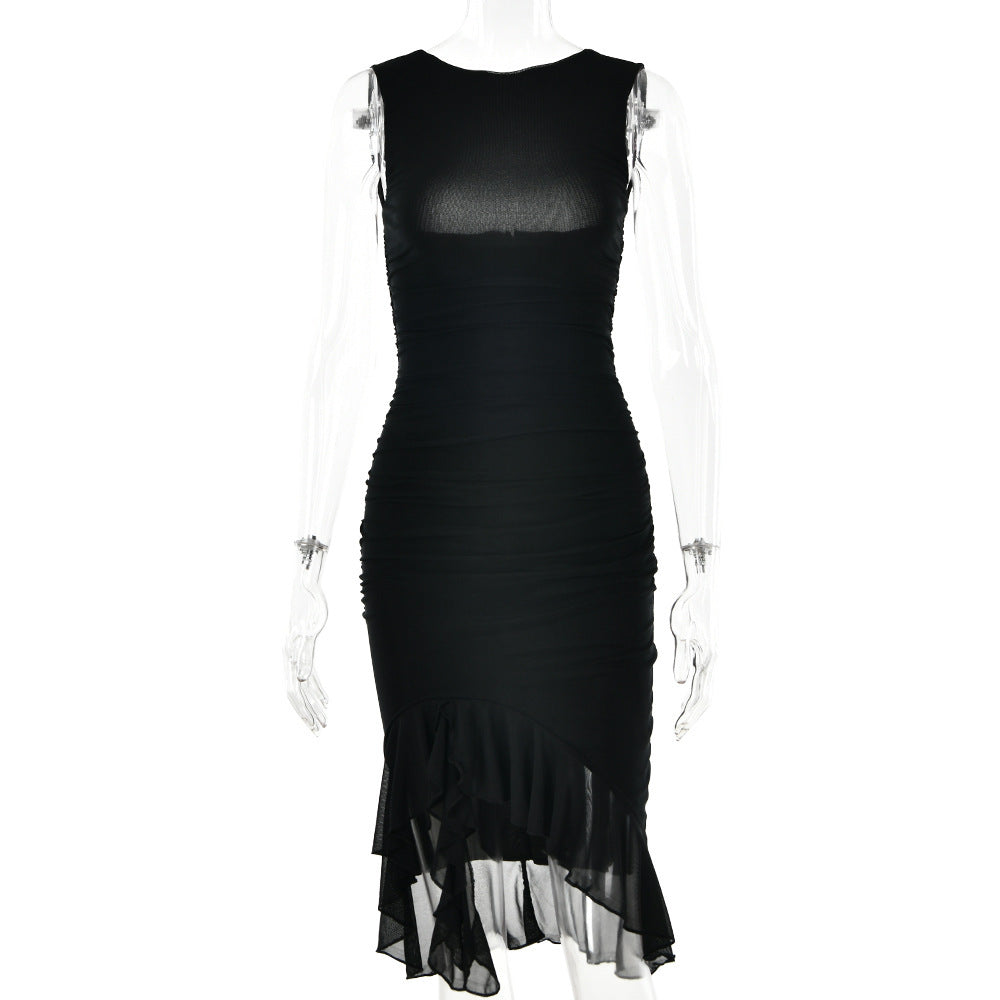Sommerliches ärmelloses Partykleid für Damen