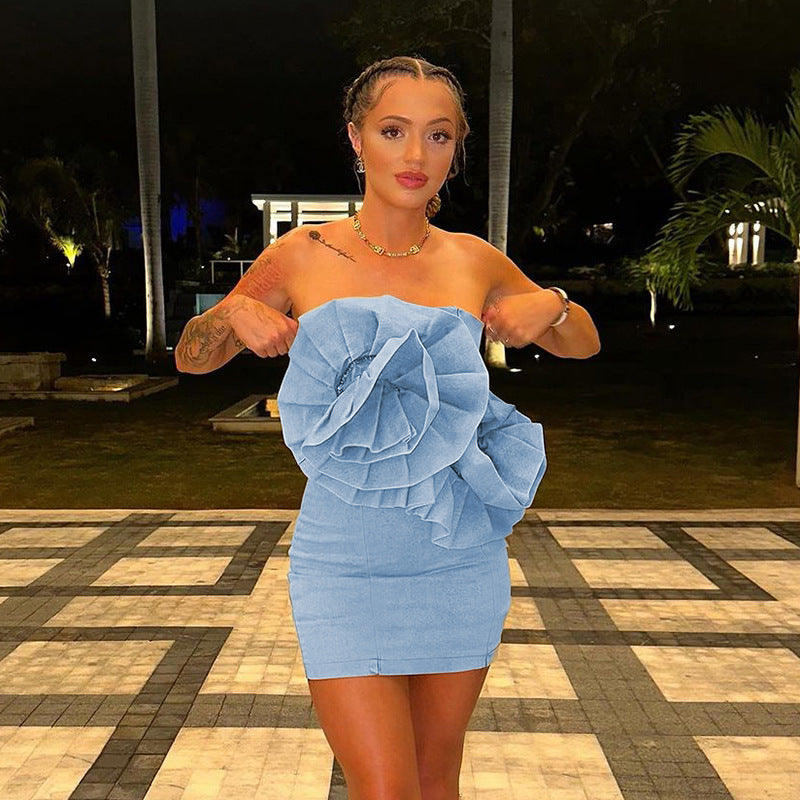 Damen Neue Bandeau Schmal Geschnittener Hüftrock