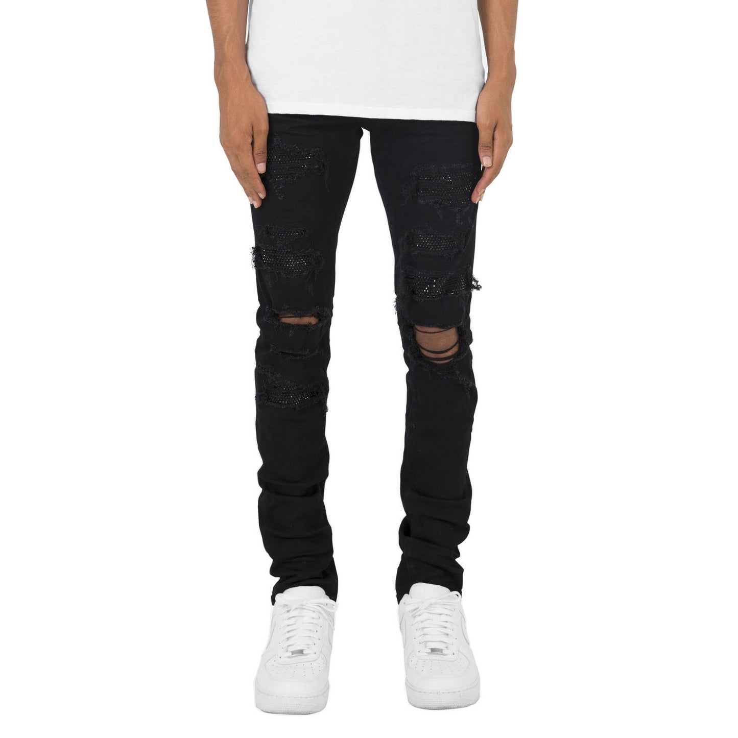 Herrenmode Stretch-Slim-Jeans mit Persönlichkeit