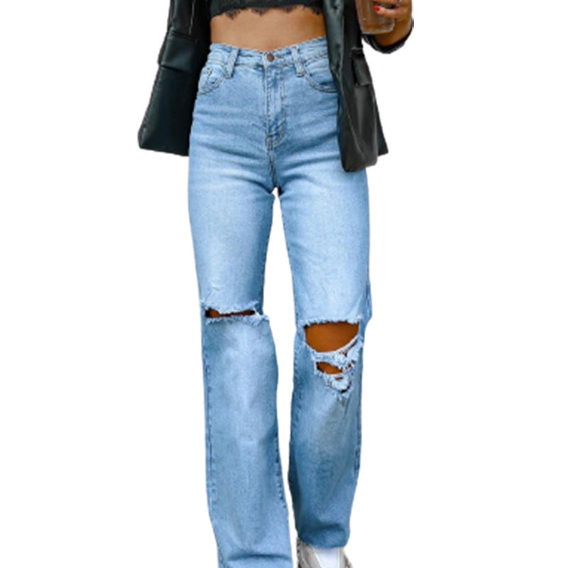 Damen Hose mit Löchern