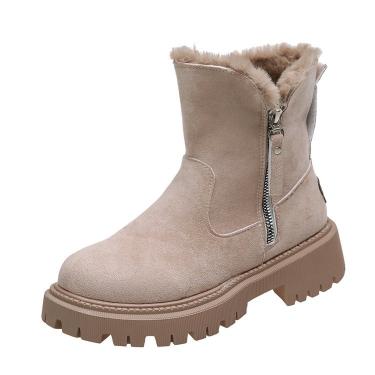 Damen Faltbare Schneestiefel mit Plüschfutter