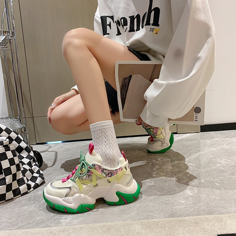 Mesh Atmungsaktive Casual Daddy Schuhe Vier Jahreszeiten