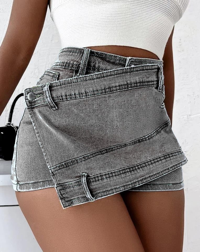 Denim-Rock Leggings Short