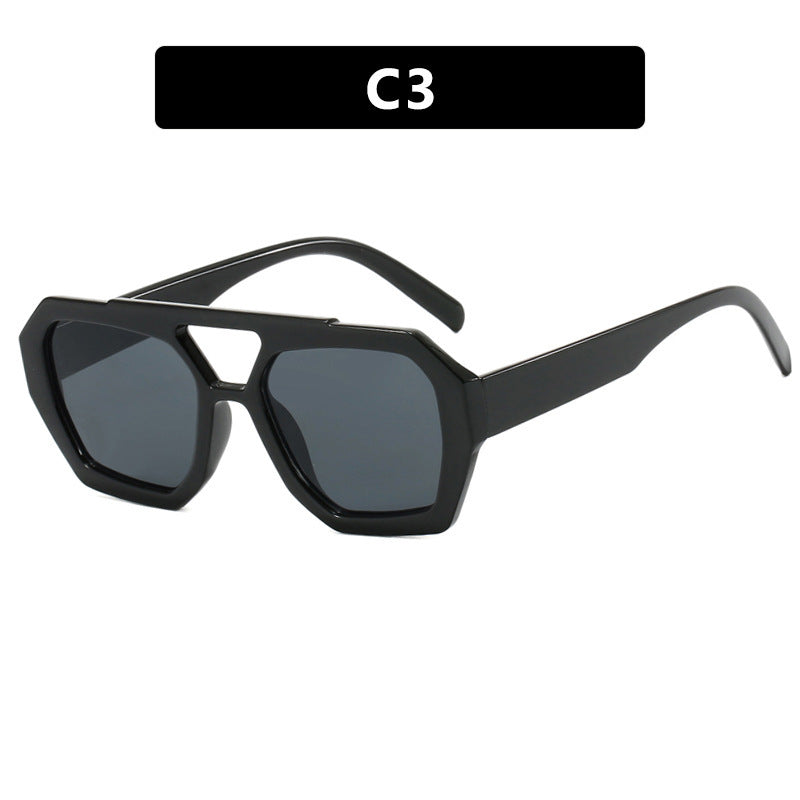 Großer Rand Sonnenbrille mit Doppelstrahl
