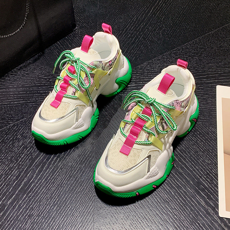 Mesh Atmungsaktive Casual Daddy Schuhe Vier Jahreszeiten