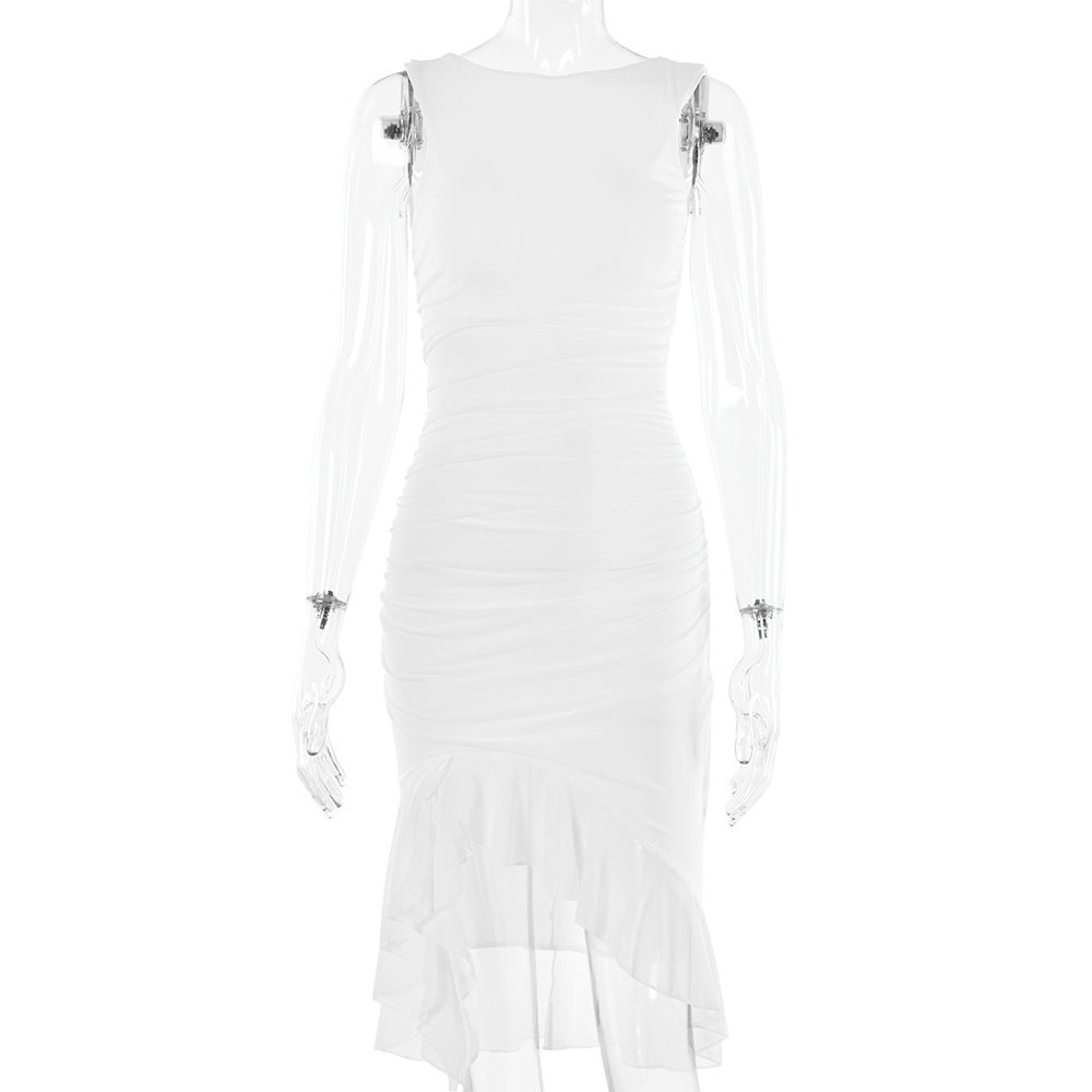 Sommerliches ärmelloses Partykleid für Damen