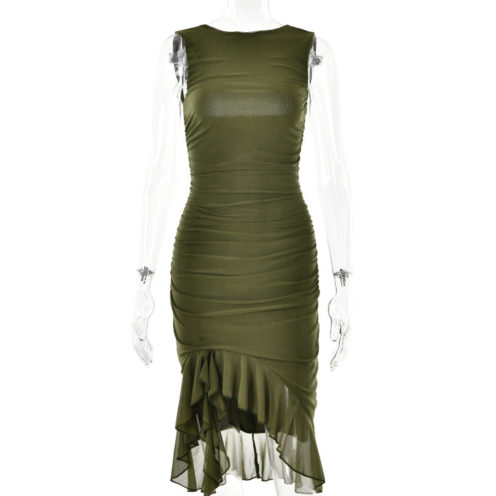 Sommerliches ärmelloses Partykleid für Damen