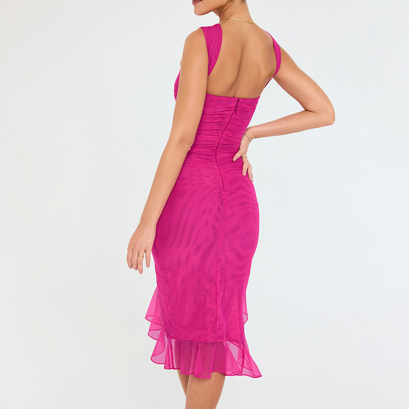 Sommerliches ärmelloses Partykleid für Damen
