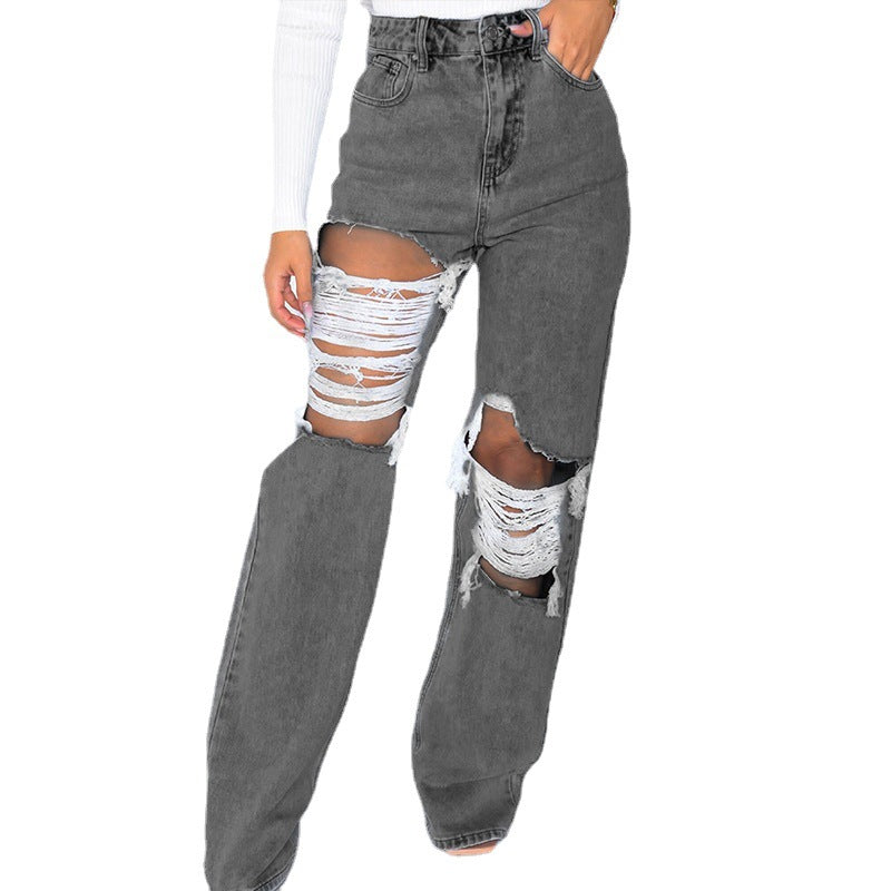 Vintage Hochtaillen-Jeans aus Baumwolle