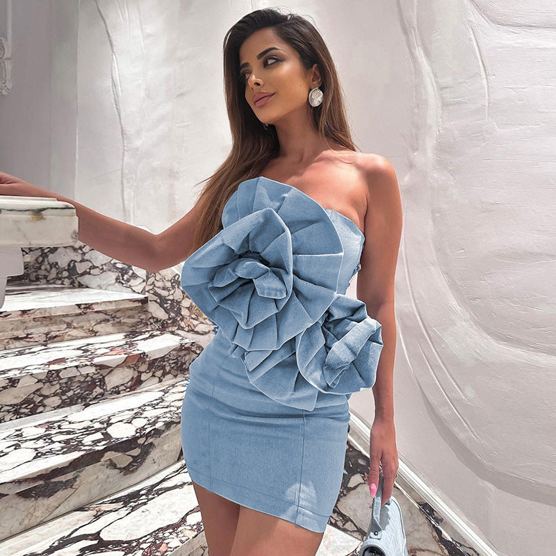 Damen Neue Bandeau Schmal Geschnittener Hüftrock