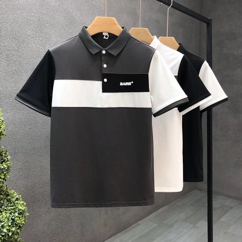 Herren Polo Shirt mit Kontrastnähten und kurzen Ärmeln