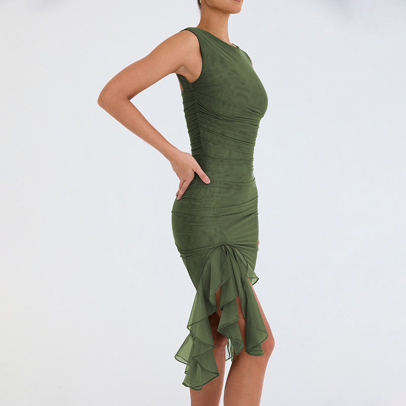 Sommerliches ärmelloses Partykleid für Damen