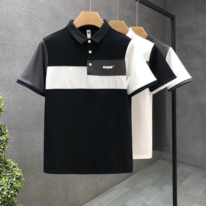Herren Polo Shirt mit Kontrastnähten und kurzen Ärmeln