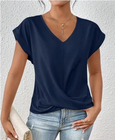 Lässiges Damen-T-Shirt – Unregelmäßiger Schnitt