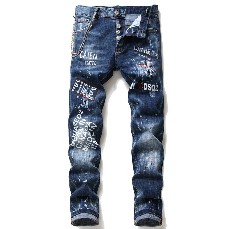 Herren Jeans mit Reißverschluss