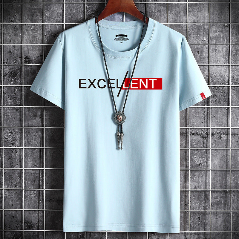 Herren Sommer Baumwoll-Kurzarm-T-Shirt