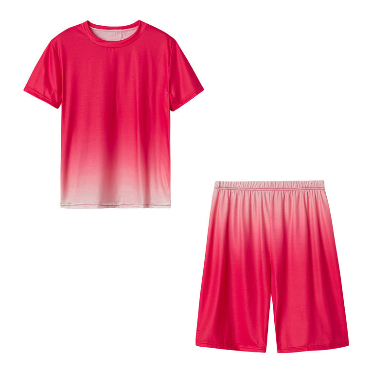 Freizeit-Gradienten-Kurzarm-Shorts Set