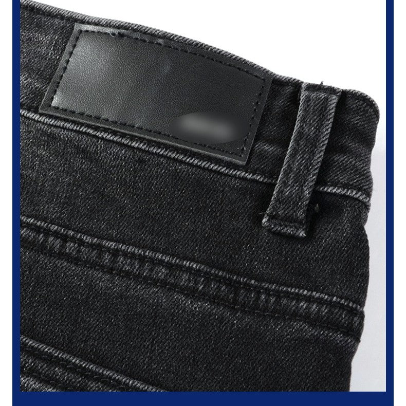 Herren Falten-Cashewblumen-Jeans