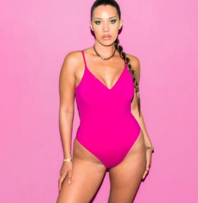 Sommer Bikini Rückenfreier locker sitzender Badeanzug mit großen Größen einfarbigem Design