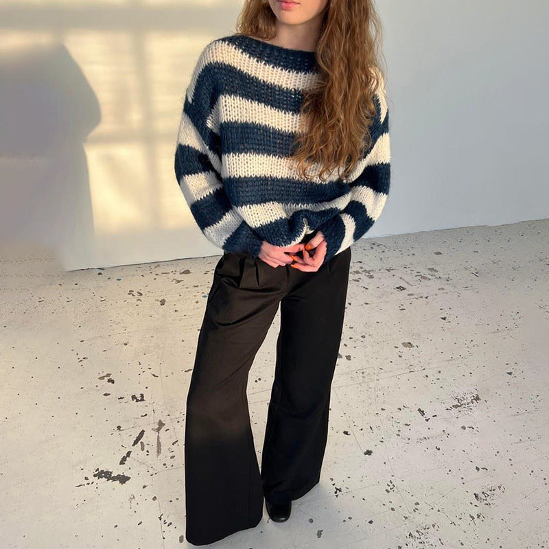 Langarm-Strickpullover – Locker und Lässig