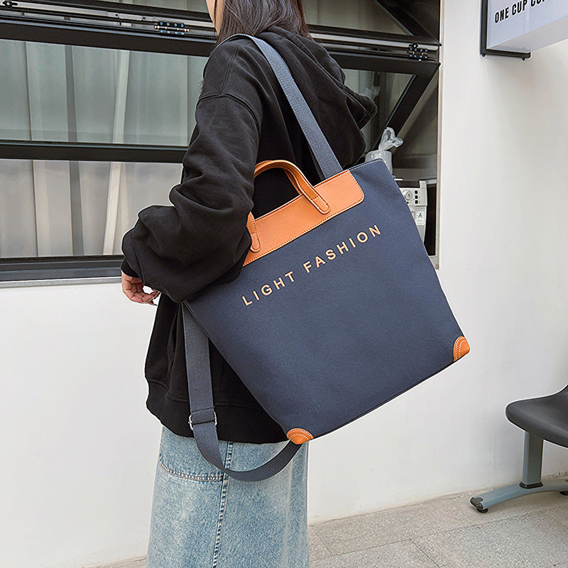 Modische Canvas-Schultertasche mit großer Kapazität