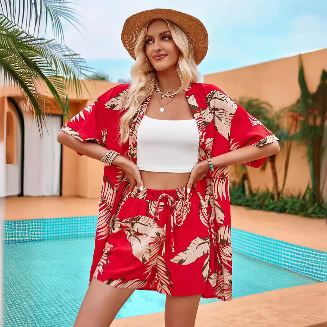 Damen Kurzarmhemd und Shorts