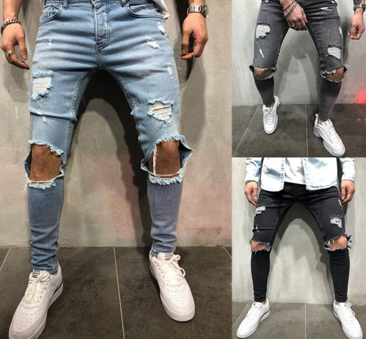 Stylische Herrenhose mit Kniedetails