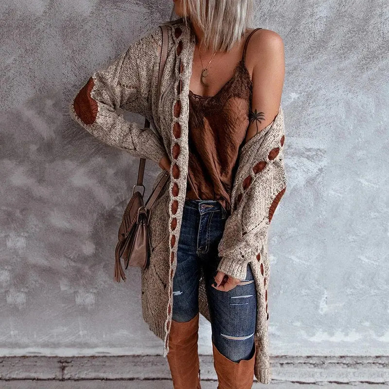 Langarm-Strickjacke