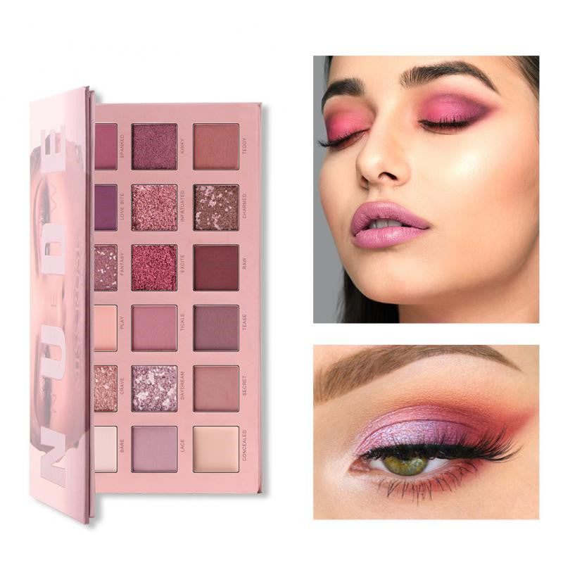 Nude Shimmer Matte Lidschattenpalette Lang anhaltende, natürliche Pigmente