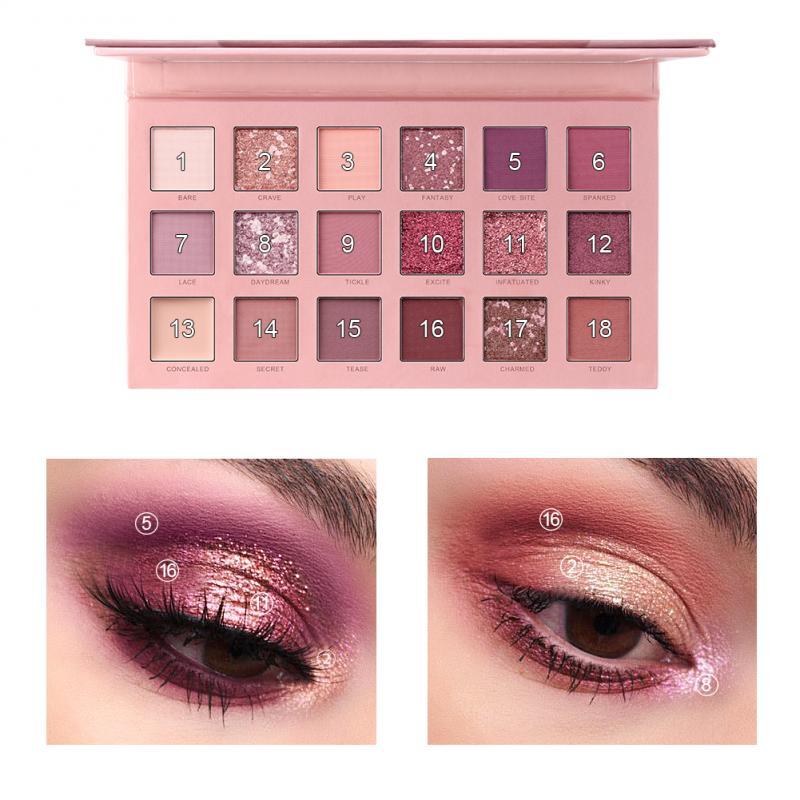 Nude Shimmer Matte Lidschattenpalette Lang anhaltende, natürliche Pigmente