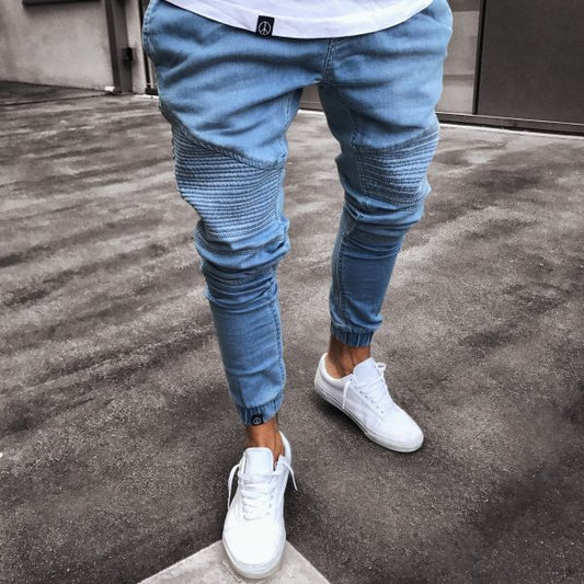 Herrenmode Leichte Blaue Slim-Fit Jeans