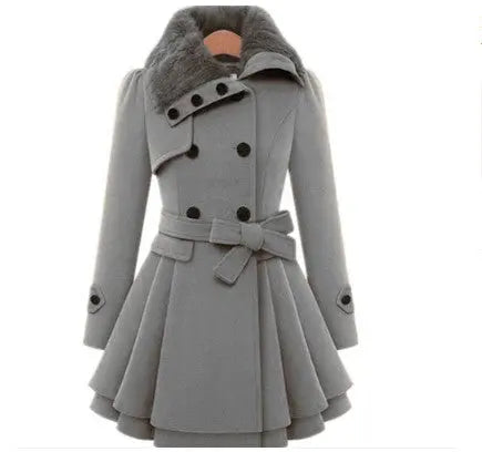 Damen Wollmantel in Slim Fit