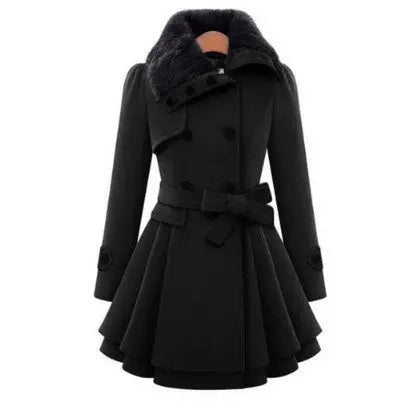 Damen Wollmantel in Slim Fit
