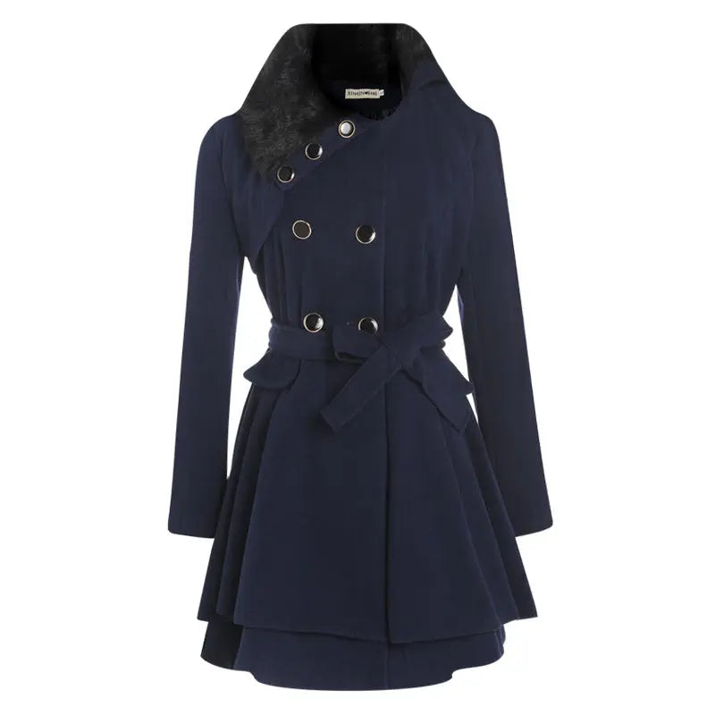 Damen Wollmantel in Slim Fit