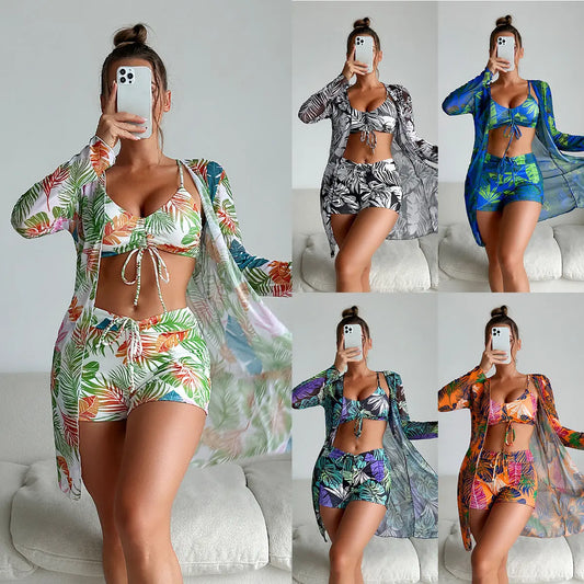 Mode-Bikini Dreiteiliger Damen-Badeanzug