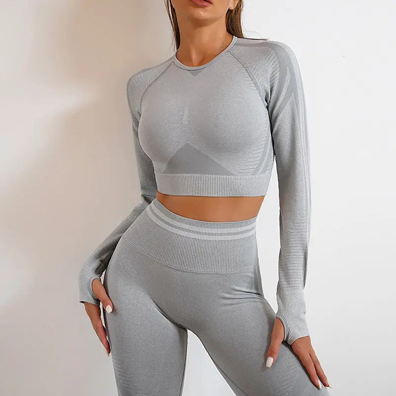 Gym Fitness Leggings und lang ärmel