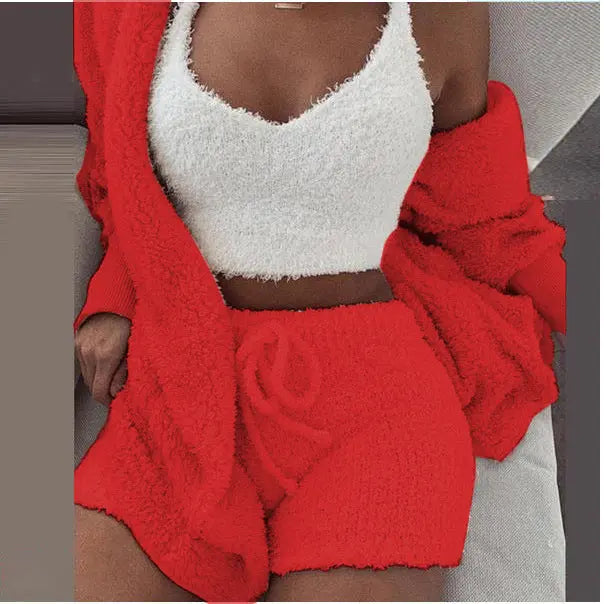 Damen Plüsch Hauskleidung