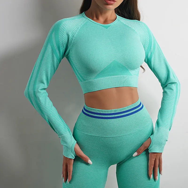 Gym Fitness Leggings und lang ärmel